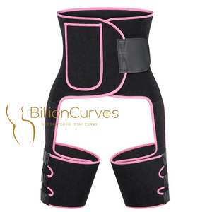 BillionCurves Exclusive 3-in-1 HighWaist Sweat Belt and Thigh Toner- Butt Lifter Shapewear